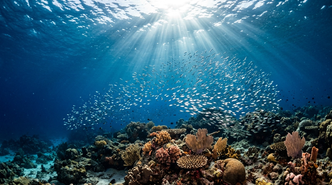 Deep ocean surface view